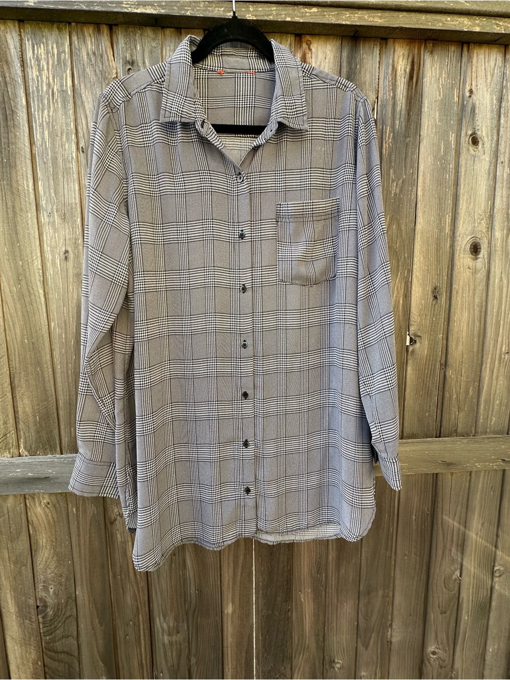 Joe Fresh Black and White Plaid Button-Down Shirt
